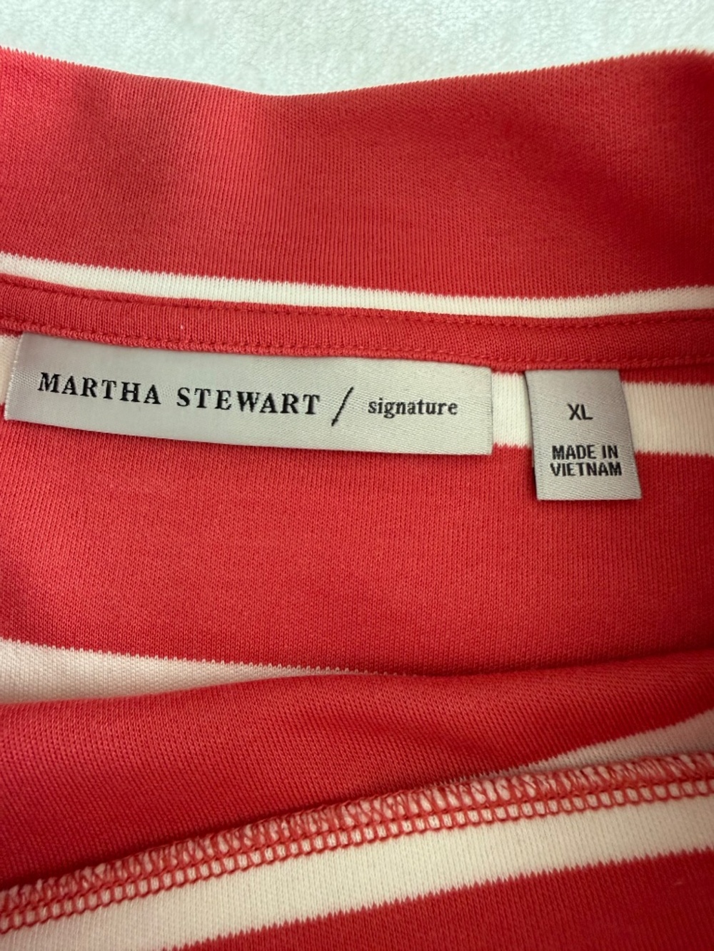 Martha Stewart Signature Coral Stripe Modal Blend Tunic Top XL NWOT - Picture 10 of 16